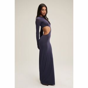 CHAM The Cher Long Sleeve Cut Out Dress Navy‎ Womens Size XS / S